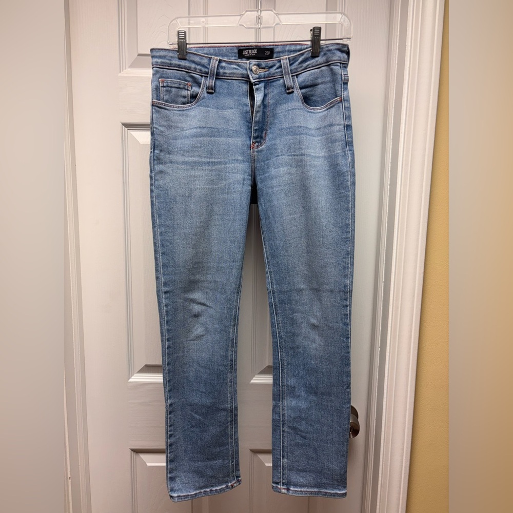 Just Black Denim Light Wash Skinny Jeans | Size 28P | Made in USA